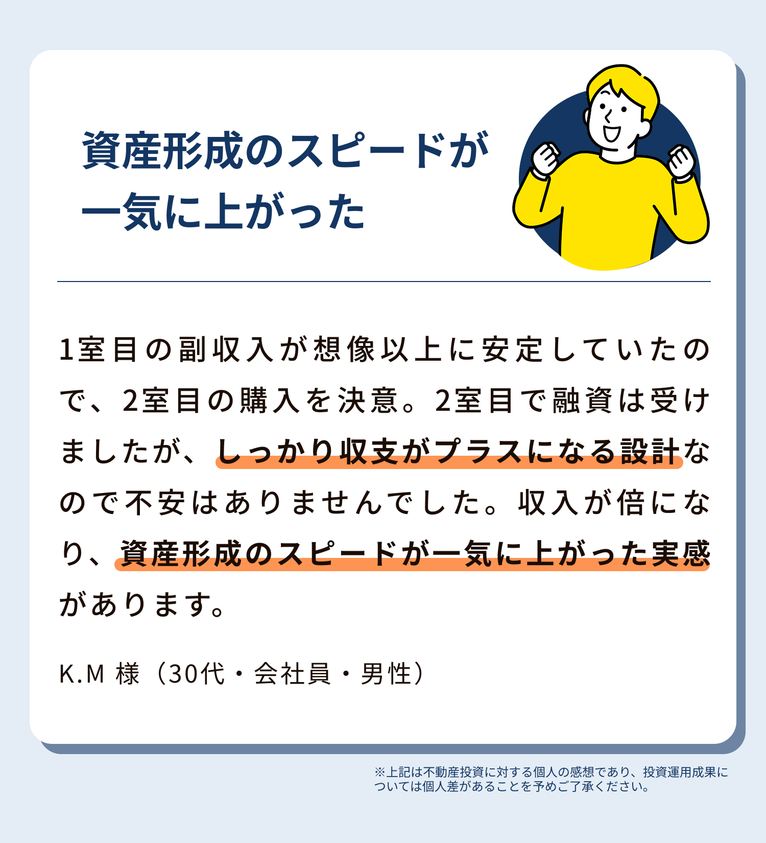 自己資金300万円台で1室投資する「おためしオーナープラン」なら、ローンなしで家賃がそのまま副収入に。