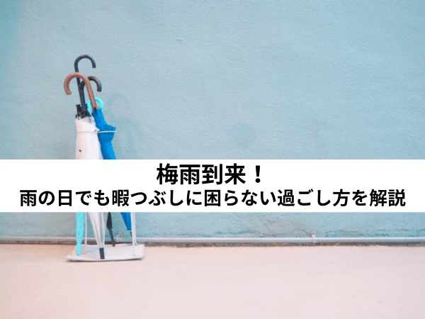 保存版 梅雨到来 雨の日でも暇つぶしに困らない過ごし方を解説 中山不動産株式会社magazine